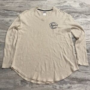 Auburn University Tigers AU Waffle Knit Long Sleeve Thermal Shirt Womens Medium